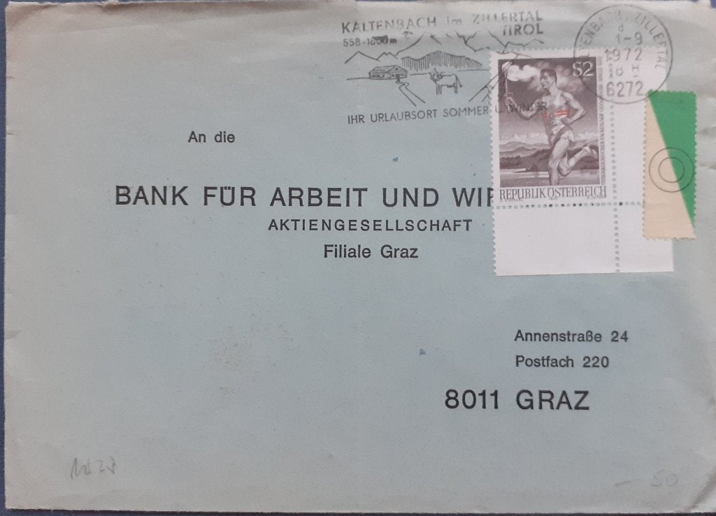 Oostenrijk Envelop 1972, Ophalen of Verzenden, Envelop