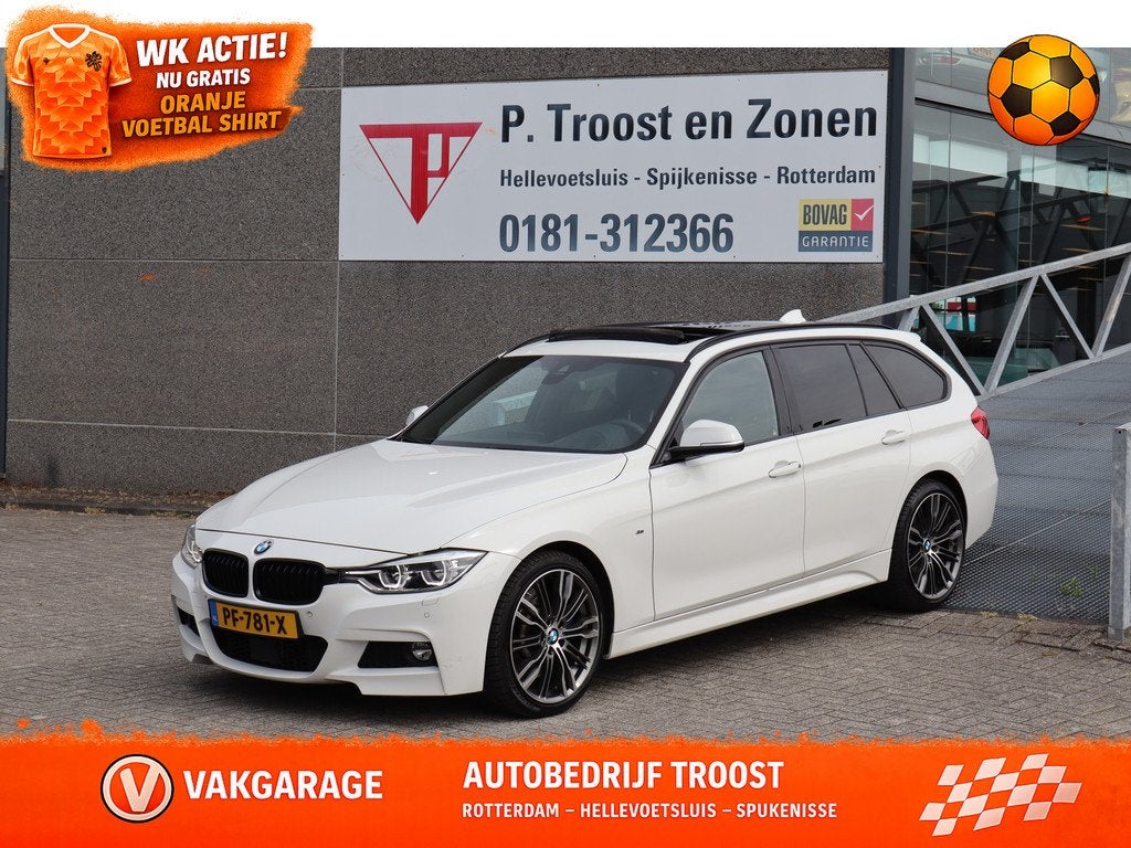 BMW 3 Serie Touring 340i xDrive Centennial High Executive M, Auto's, BMW, 12 maanden, 1655 kg, Wit, Leder