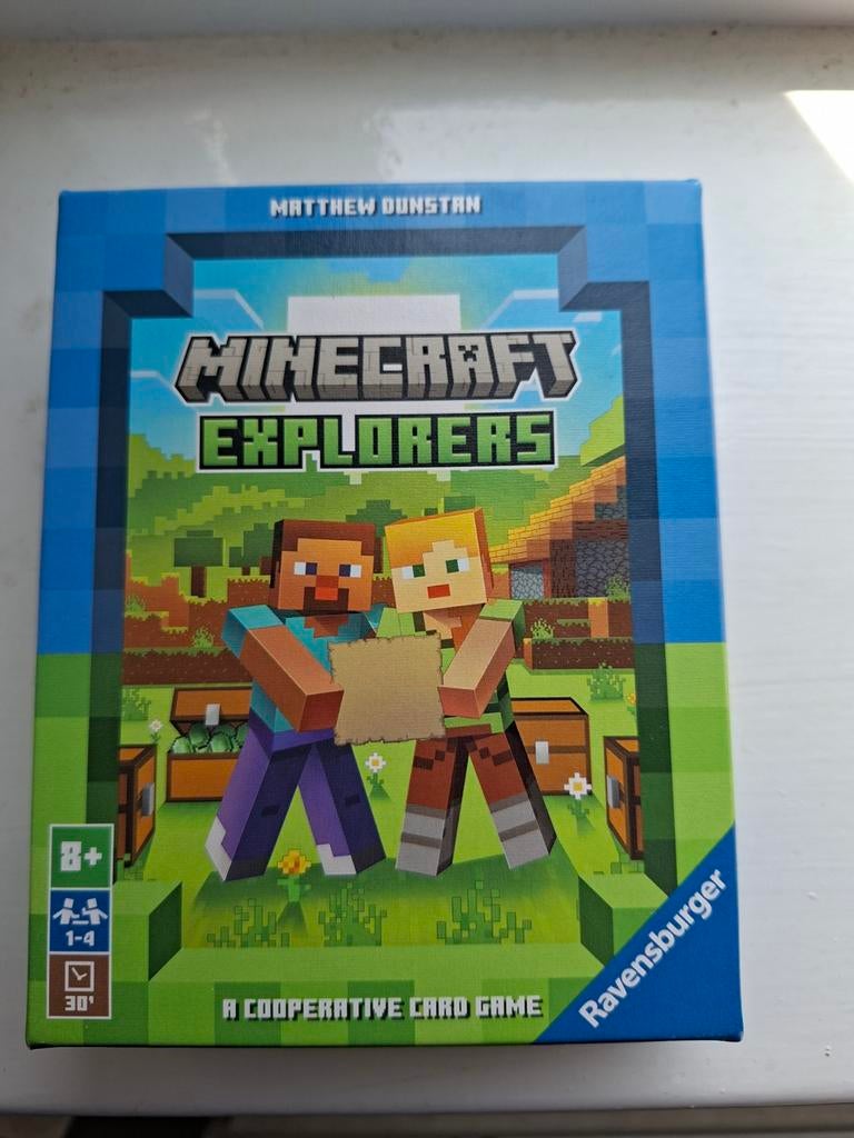 Minecraft Explorers: Een Coöperatief Kaartspel, Een of twee spelers, Ophalen of Verzenden, Zo goed als nieuw, Ravensburger