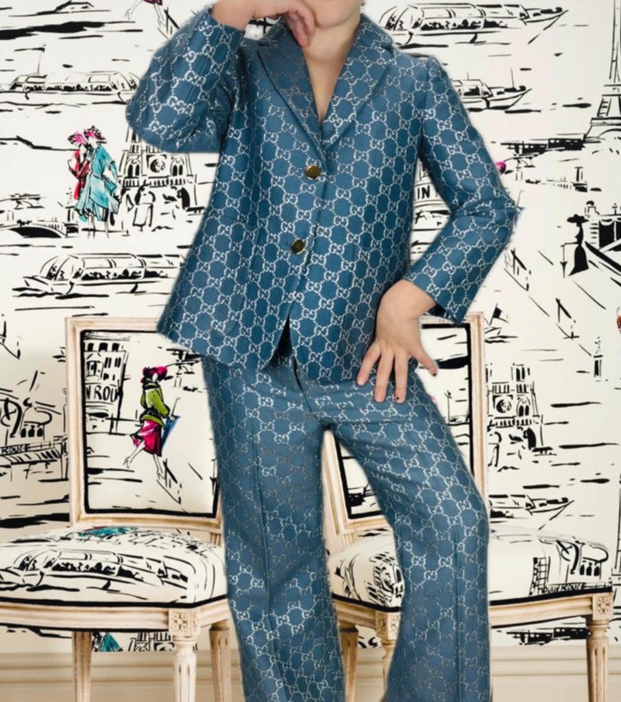 Gucci GG blazer en pantalon meisje maat 6, Kinderen en Baby's, Gucci EU, Customercare@gucci.com, Zo goed als nieuw, Gucci