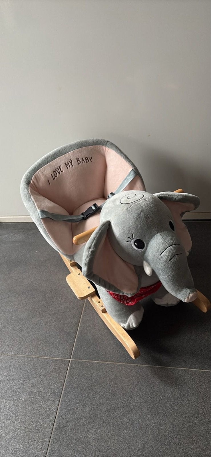 Schattige Olifant Schommelstoel voor Baby's, Ophalen of Verzenden, Zo goed als nieuw, Jongen of Meisje