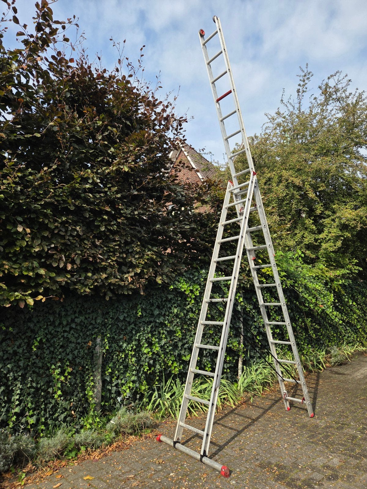 Altrex 3-delige rechte reformladder 3x12 sporten, Doe-het-zelf en Verbouw, Ophalen, Gebruikt, Ladder, Opvouwbaar of Inschuifbaar