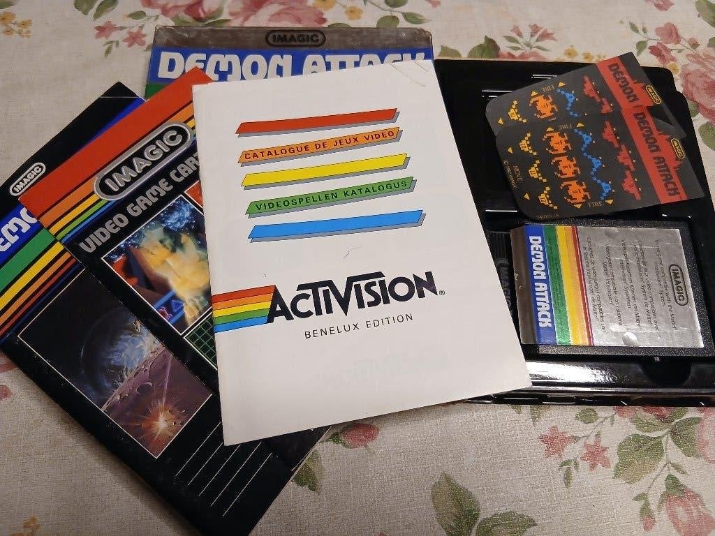 Demon Attack Intellivision Imagic 1982 in doos + overlays, 1 speler, Verzenden, Gebruikt, Vanaf 18 jaar