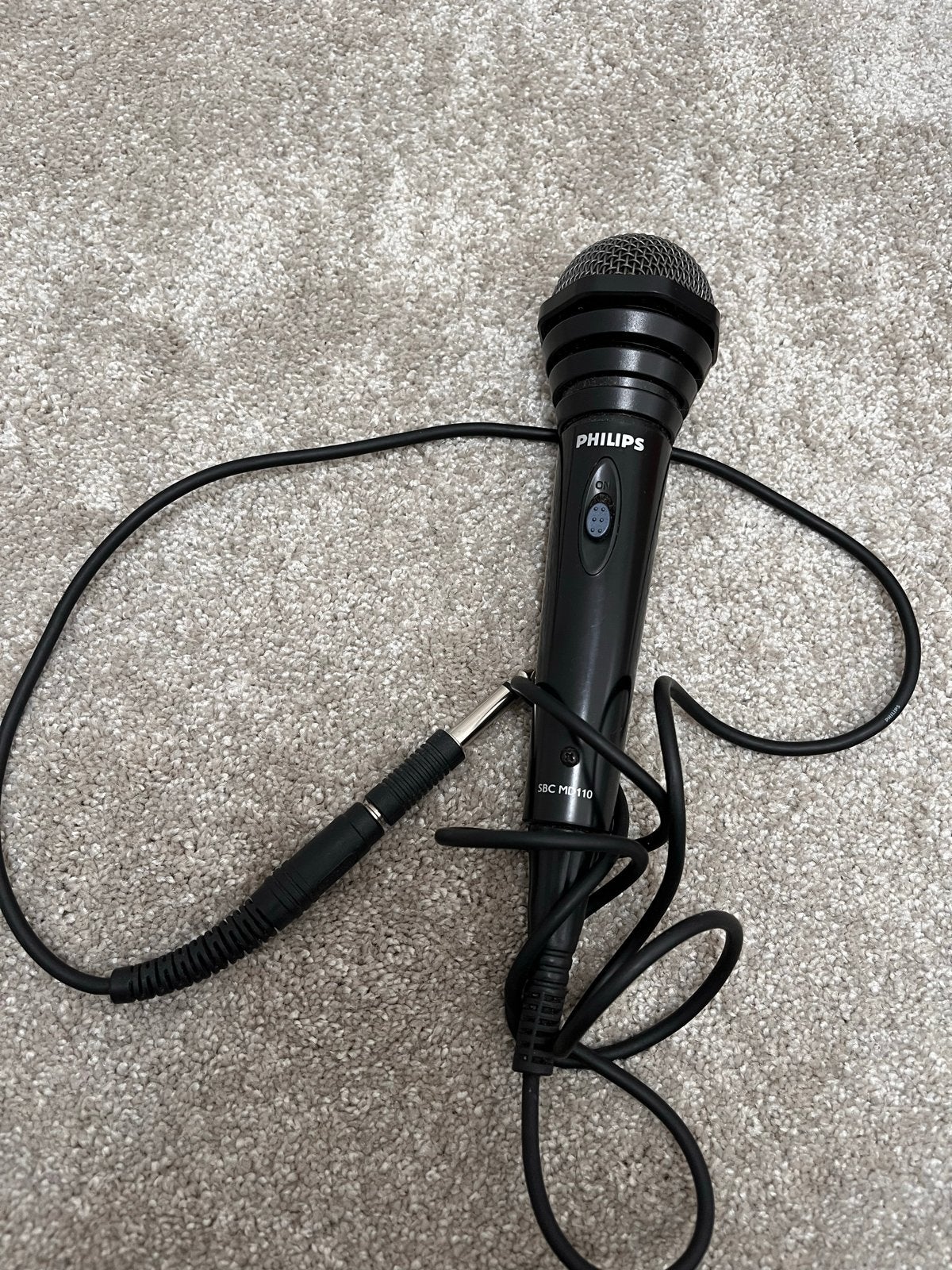 Philips SBC MD110 Microfoon met kabel, Muziek en Instrumenten, Ophalen of Verzenden, Gebruikt, Zangmicrofoon