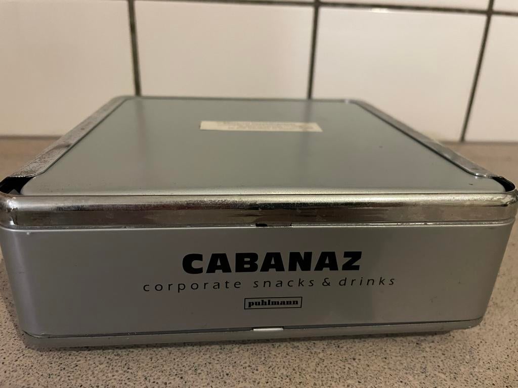 Cabanaz servettenhouder tissuedispenser servet blauw metaal, Ophalen of Verzenden, Zo goed als nieuw