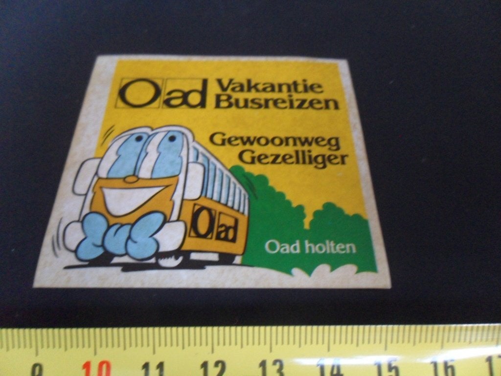 sticker OAD holten vakntie busreizen gewoonweg gezelliger, Verzamelen, Ophalen of Verzenden, Zo goed als nieuw