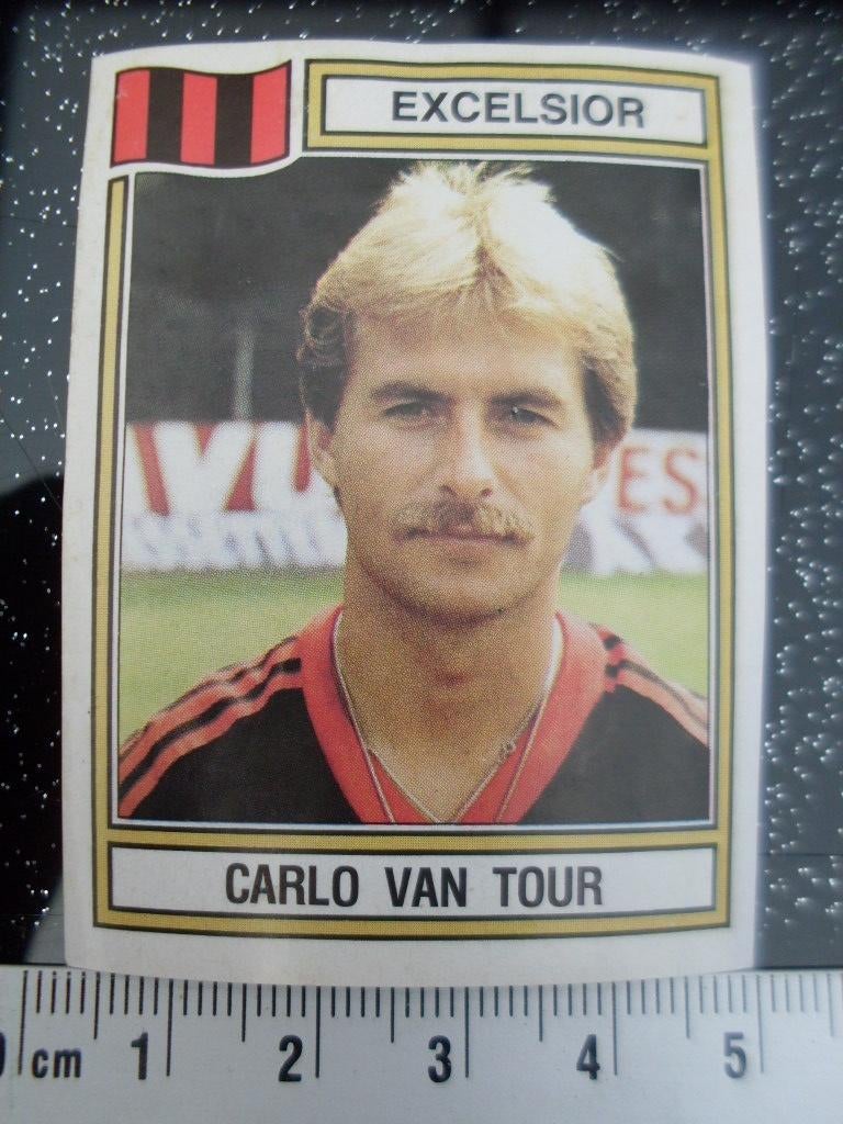 panini sticker voetbal 83 excelsior Carlo van Tour nr 46, Verzenden, Zo goed als nieuw, Overige binnenlandse clubs, Poster, Plaatje of Sticker
