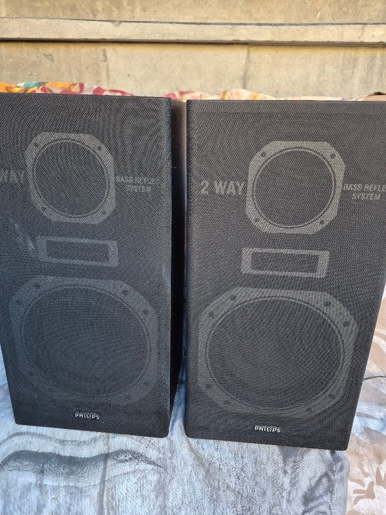 Philips 2-weg luidspeaker, zwart, identiek, Ophalen, Philips, Gebruikt, Stofbestendig