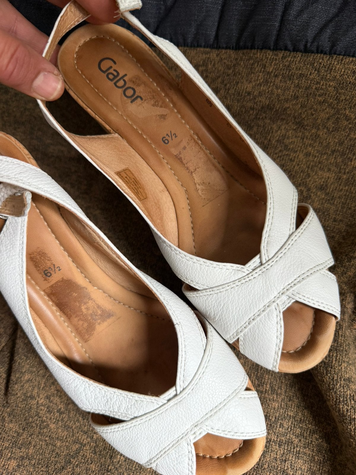 Gabor sandalen -maat 40, Kleding | Dames, Schoenen, Wit, Zo goed als nieuw, Sandalen of Muiltjes, Ophalen of Verzenden