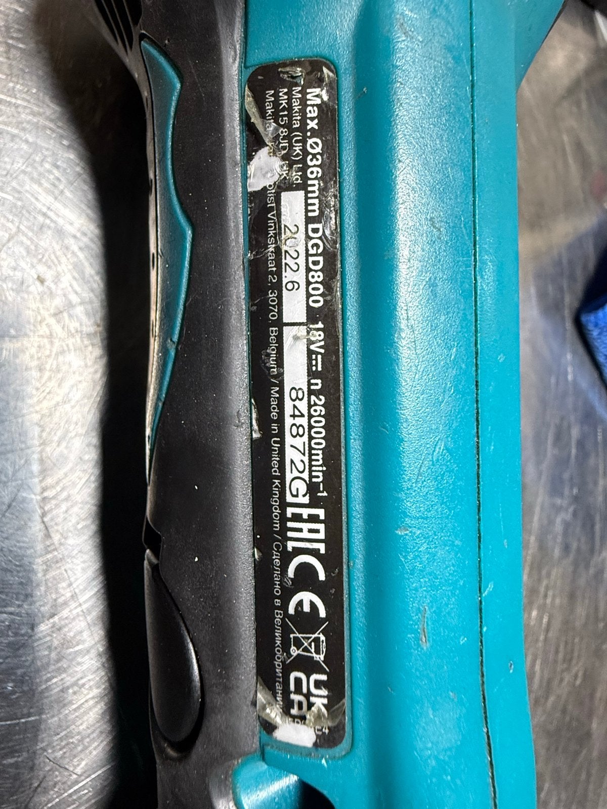 Makita DGD800 18V Accu Rechte Slijper - Zonder Accu, Ophalen of Verzenden, Gebruikt, Overige typen, Makita