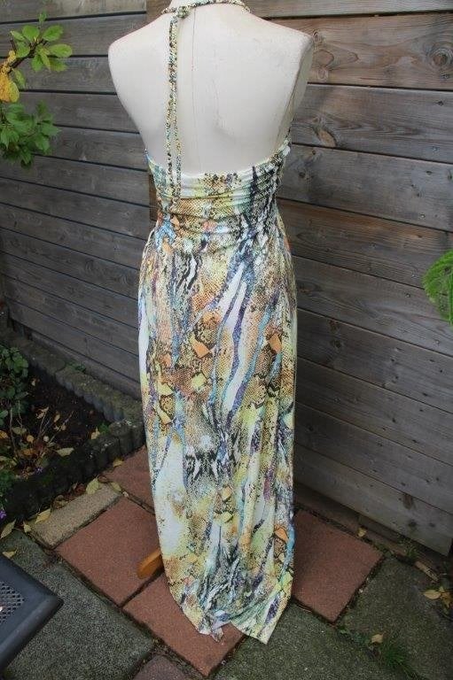Jurk geel/ gekleurd Chic by Lirette mt L Maxi Vaste prijs, Chic by Lirette, Geel, Maat 42/44 (L), Ophalen of Verzenden
