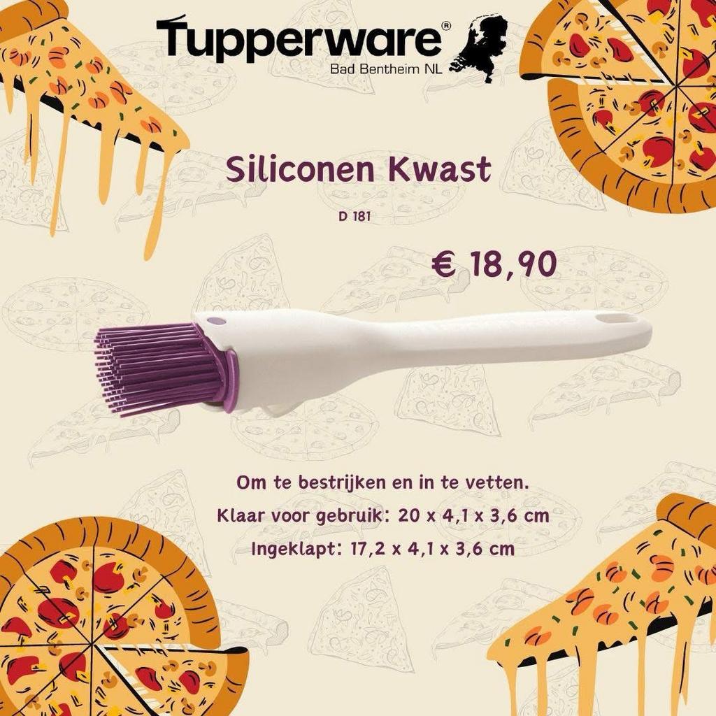 Tupperware Siliconen Kwast, Overige typen, Nieuw, Ophalen of Verzenden, Wit
