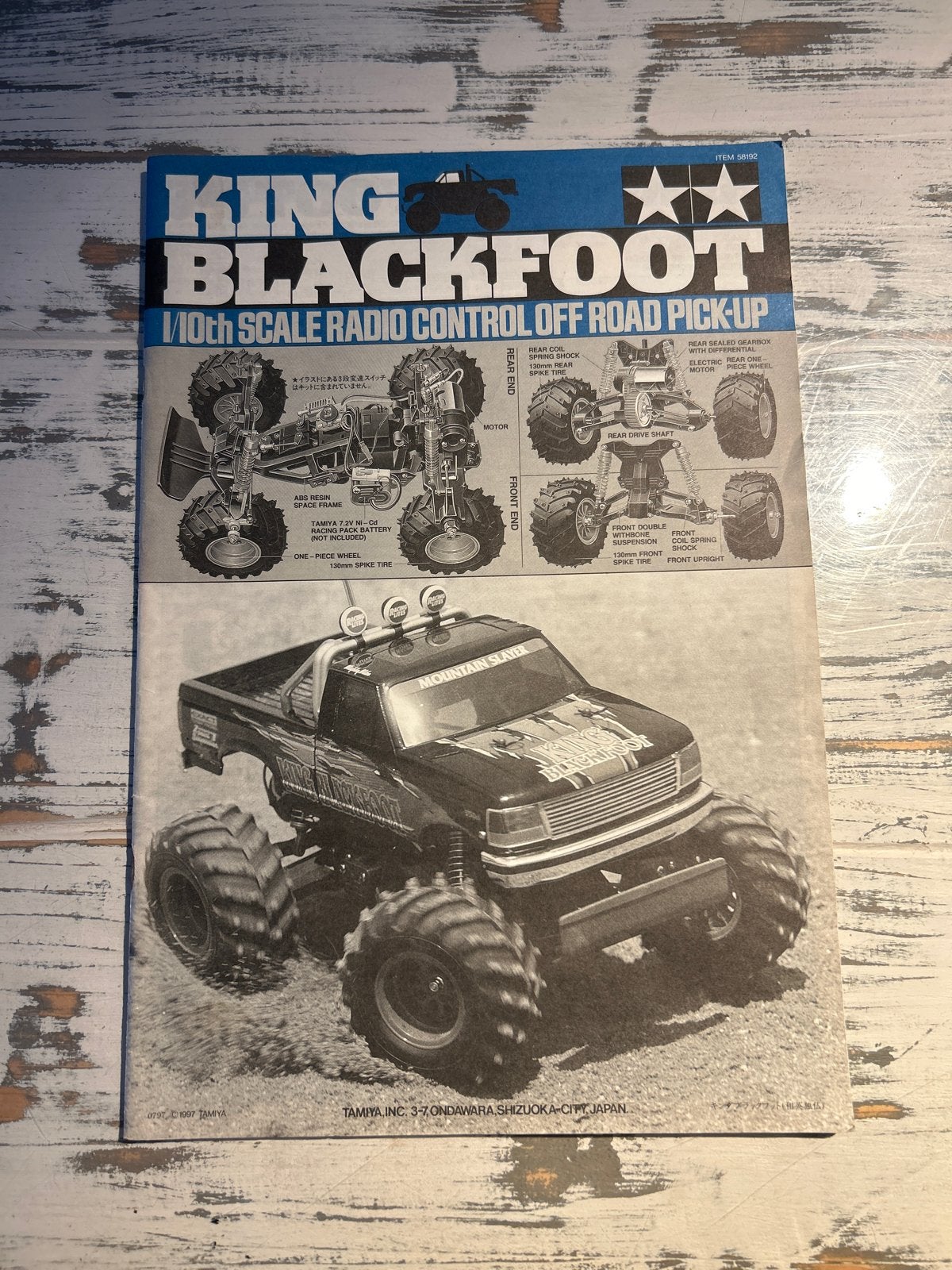 Tamiya King Blackfoot RC Auto Handleiding (1:10) 58192, Elektro, Gebruikt, Ophalen of Verzenden, Schaal 1:10