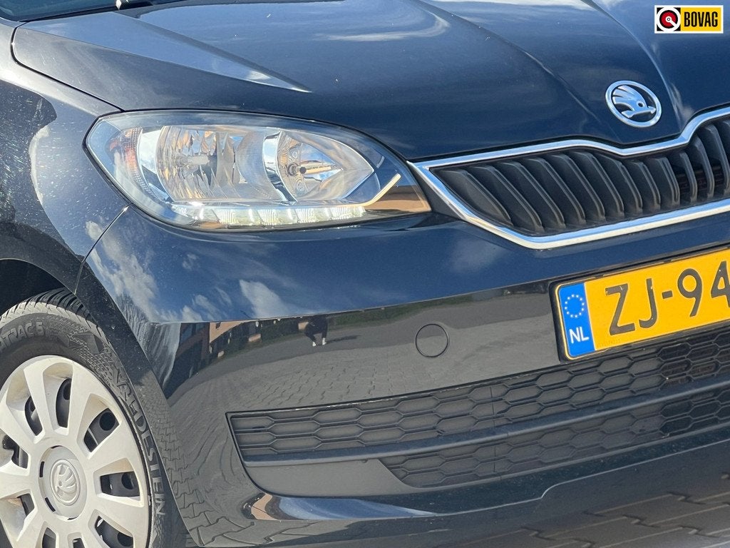 Skoda Citigo 1.0 Greentech Ambition - Black Pearl - Nav/Bleu, Auto's, Skoda, Bedrijf, Te koop, Citigo, ABS, Airbags, Airconditioning