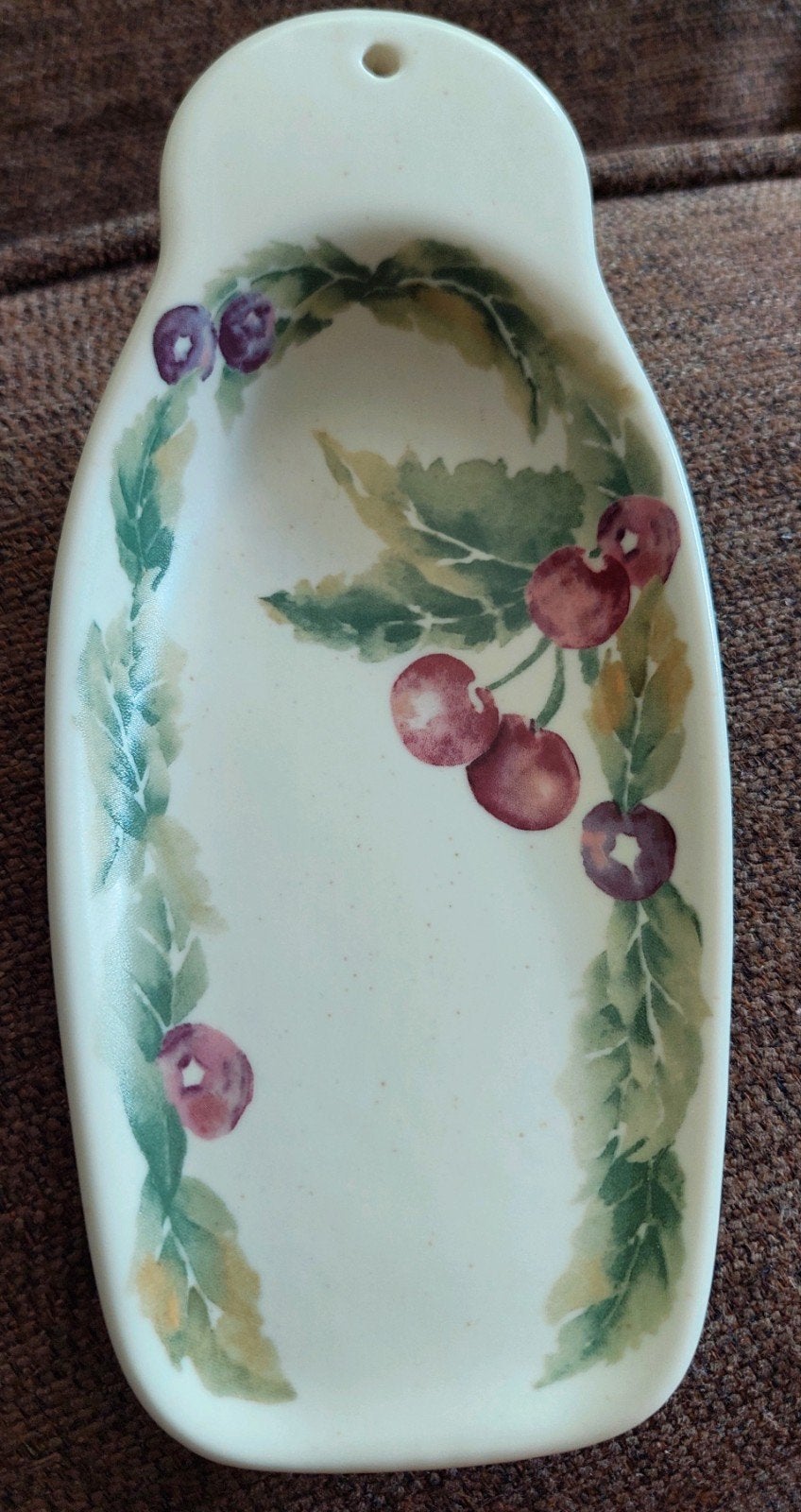 Vintage Pfaltzgraff Jamberry boterschaaltje of lepelhouder., Ophalen of Verzenden, Keramiek, Overige stijlen, Schaal of Schalen