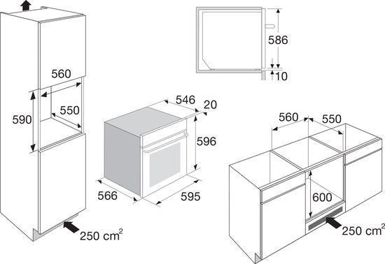 ETNA inbouw oven OM272ZT - Multifuntioneel - Zwart, Vissersweg 39 3921 DA Elst UT, Oven, Hete lucht, Nieuw