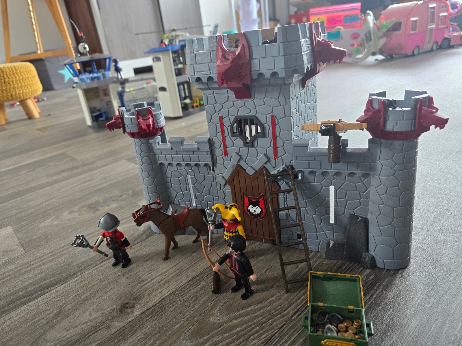 Playmobil meeneemburcht zwarte baron 6697 met extra miniset, Ophalen of Verzenden, Gebruikt