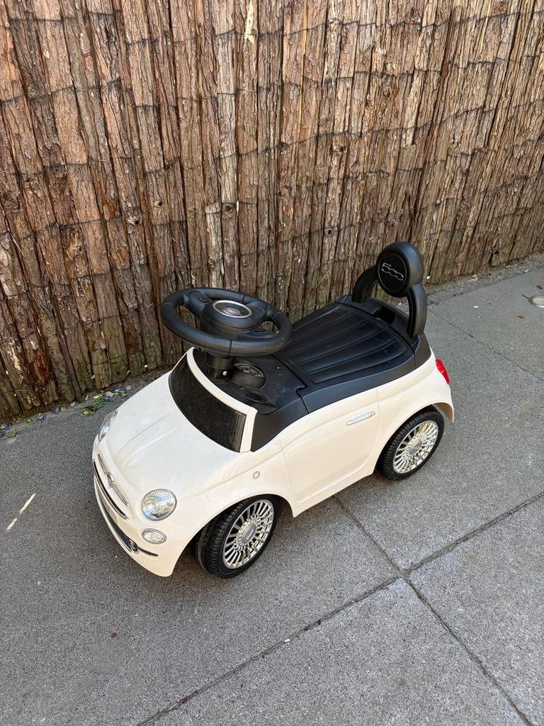 Fiat 500 Loopauto voor Kinderen - Crème, Ophalen, Zo goed als nieuw, Loopvoertuig