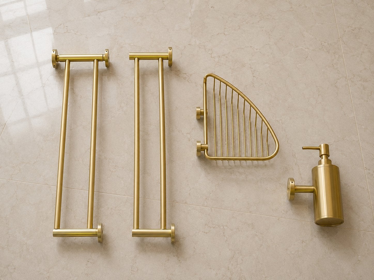 Luxe badkameraccessoires mat goud – nieuw, Smedbo/Haceka, Ophalen, Handdoekenrek, Overige merken, Nieuw
