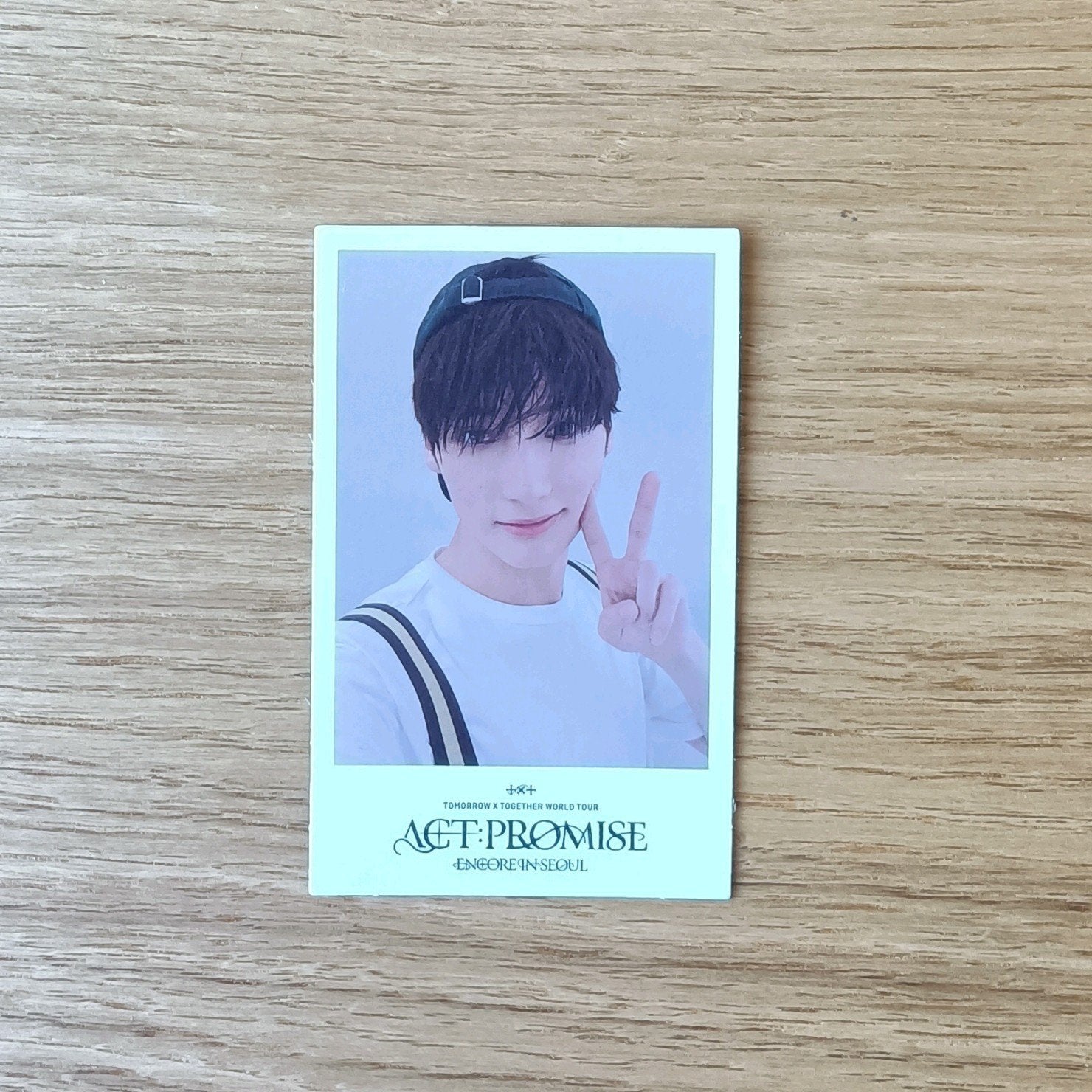 TXT Huening Weverse Pob Photocard official, Ophalen of Verzenden, Zo goed als nieuw, Foto of Kaart