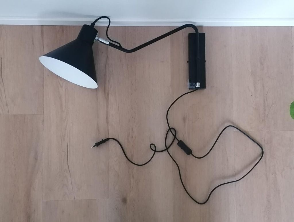 Zwarte moderne lamp wandlamp, Ophalen, Zwart, E27 (groot), Zo goed als nieuw