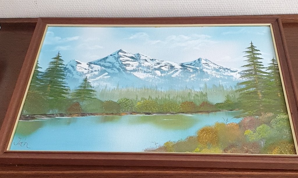 Prachtig schilderij in de stijl van Bob Ross, Antiek en Kunst, Kunst | Schilderijen | Klassiek, Ophalen of Verzenden