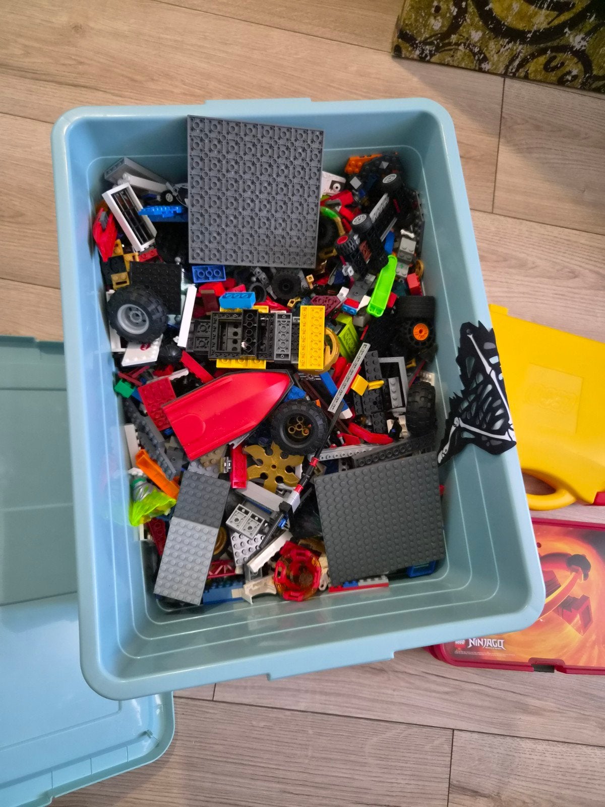 Grote partij Lego met grondplaten en opbergboxen, Gebruikt, Inclusief extra onderdelen, Verzenden, Lego