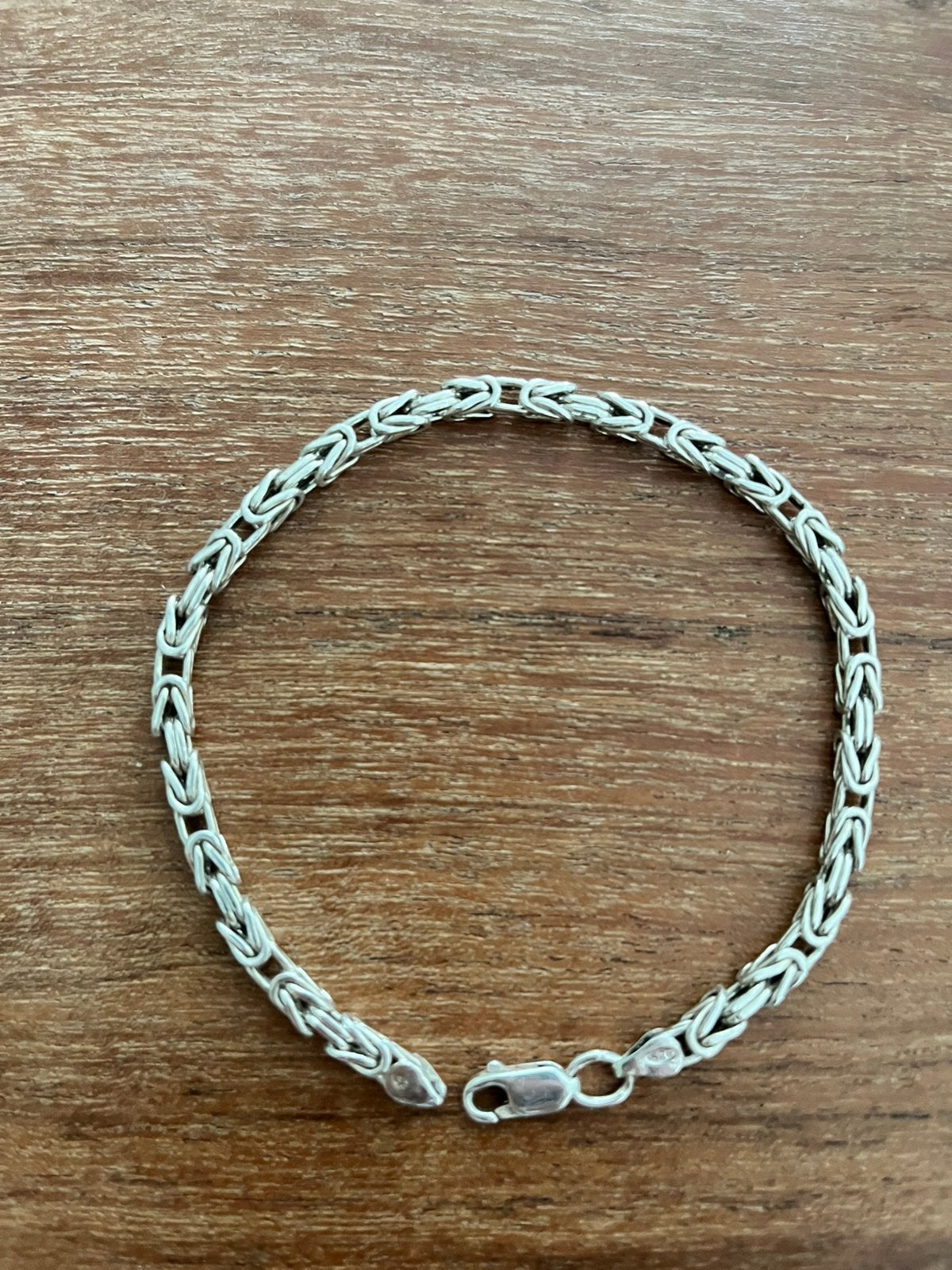 Armband 925 zilver - koningsschakel, Ophalen of Verzenden, Zo goed als nieuw, Zilver, Zilver