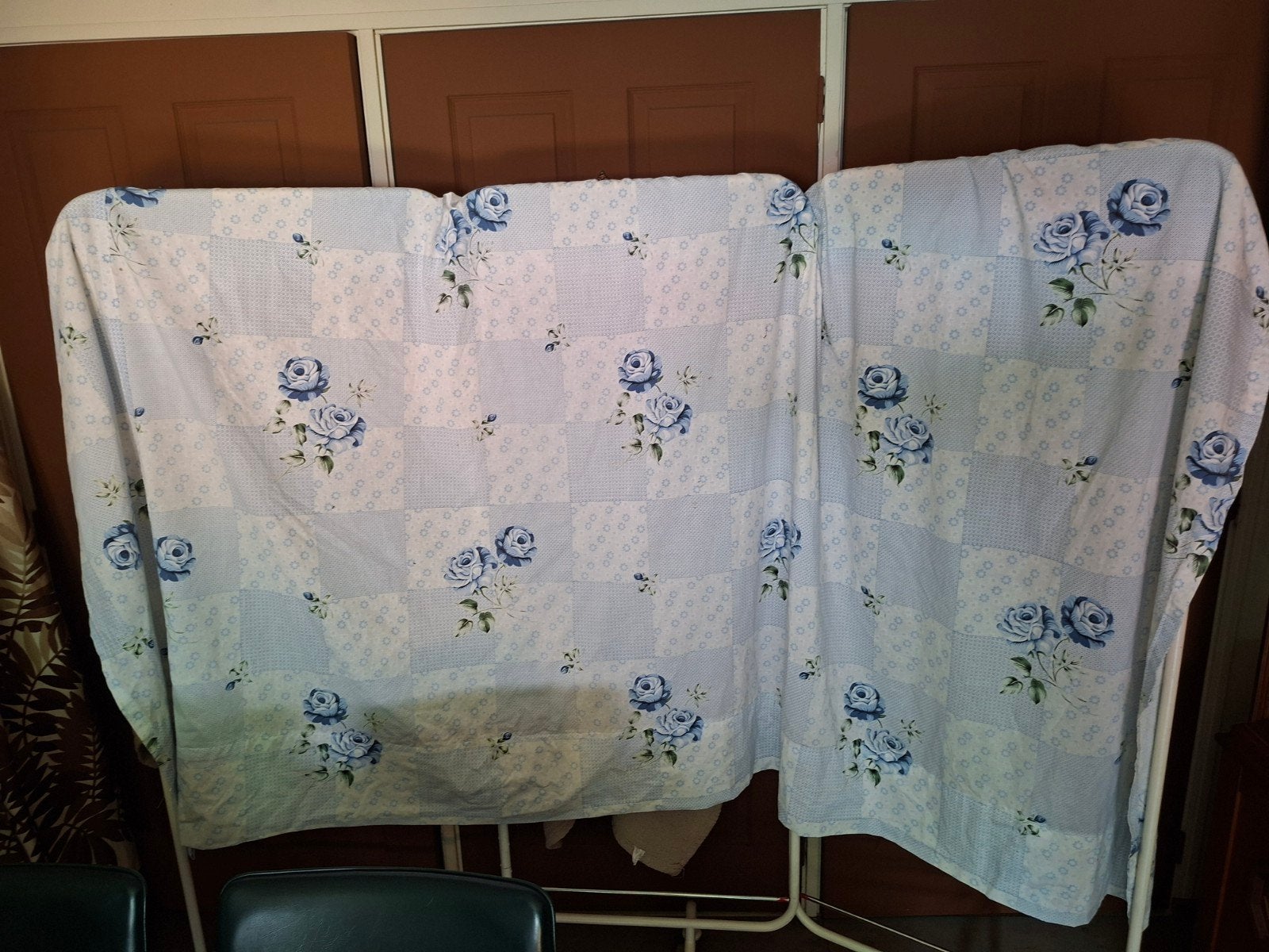 Mooi retro gordijn 200 x 135 cm met haken, Gebruikt, 100 tot 150 cm, 150 tot 200 cm, Ophalen of Verzenden