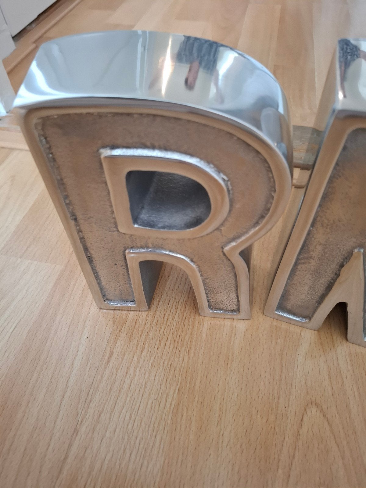Riviera Maison letters R en M, Ophalen, Metaal, Zilver, Landelijk