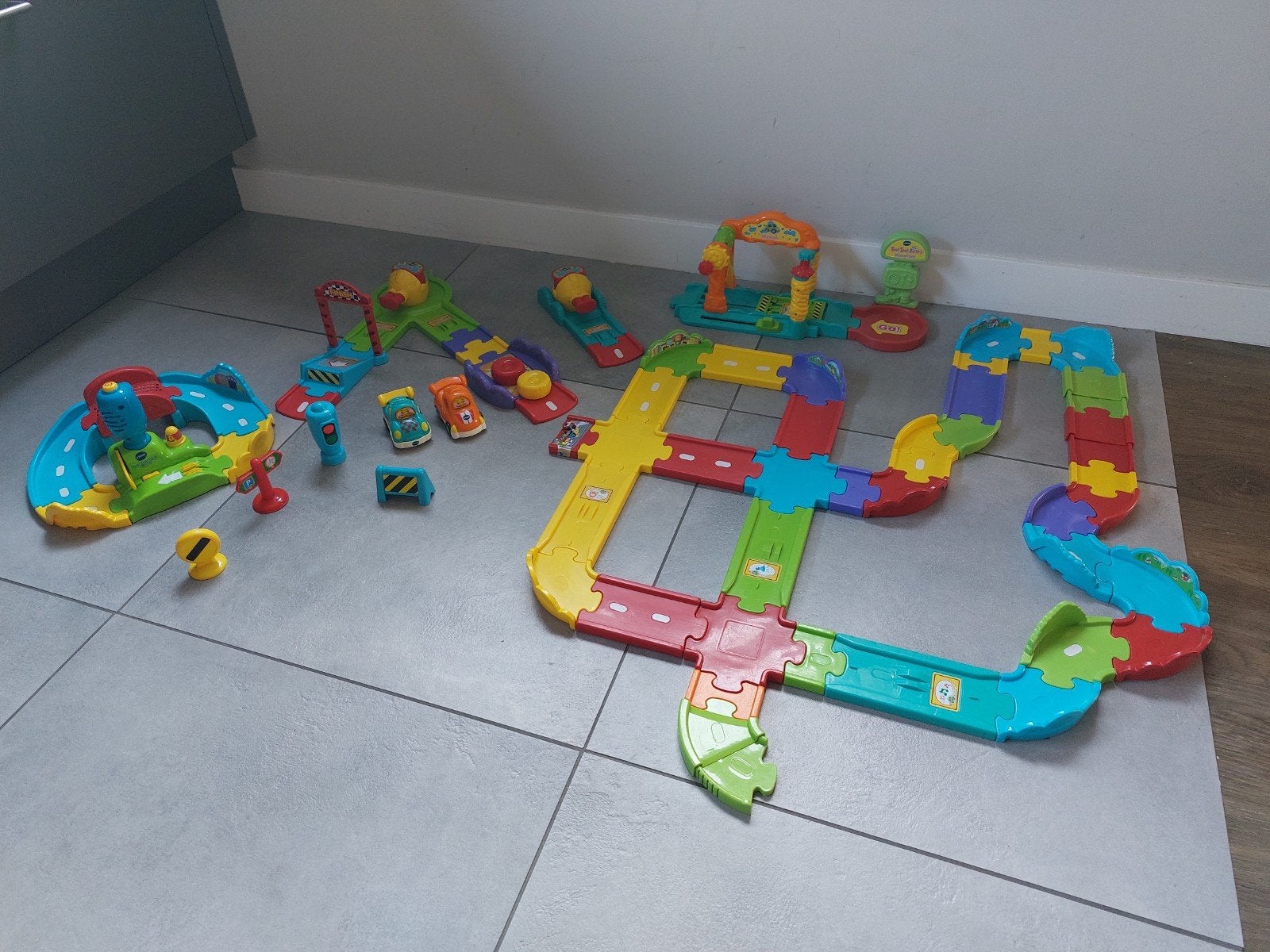 VTech Toet Toet Auto's Racebaan en Speelset, Ophalen of Verzenden, Gebruikt, 6 maanden tot 2 jaar