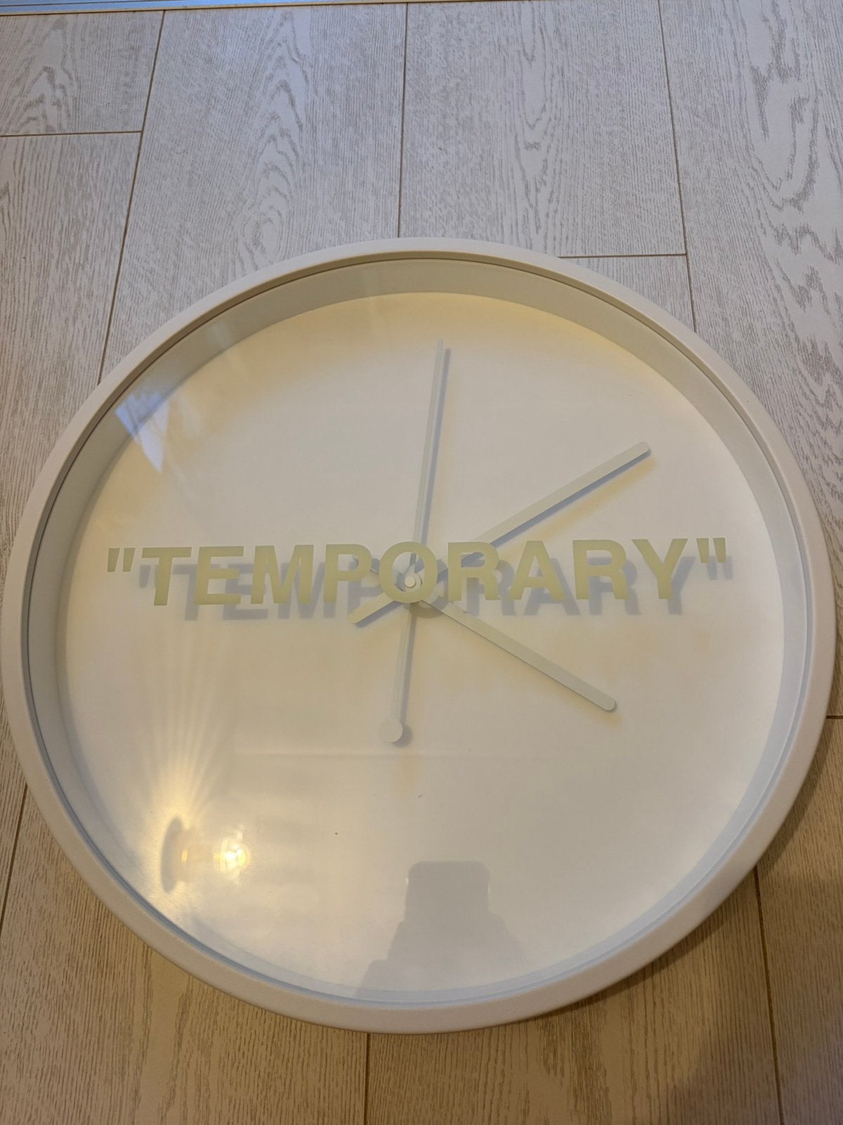 IKEA x Off-White "TEMPORARY" klok NIET WERKEND! Virgil Abloh, Ophalen of Verzenden, Gebruikt, Wit