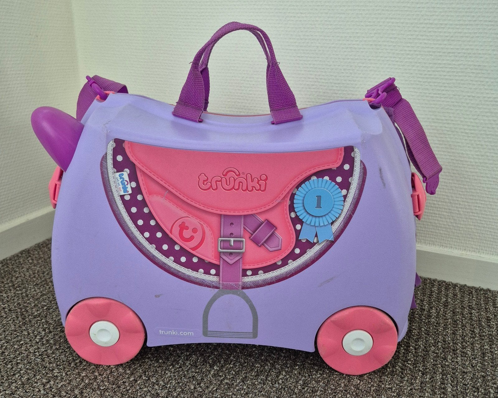 Unieke Trunki Bluebell Pony ride-on kinderkoffer / trolley, Wieltjes, Gebruikt, Hard kunststof, Minder dan 50 cm