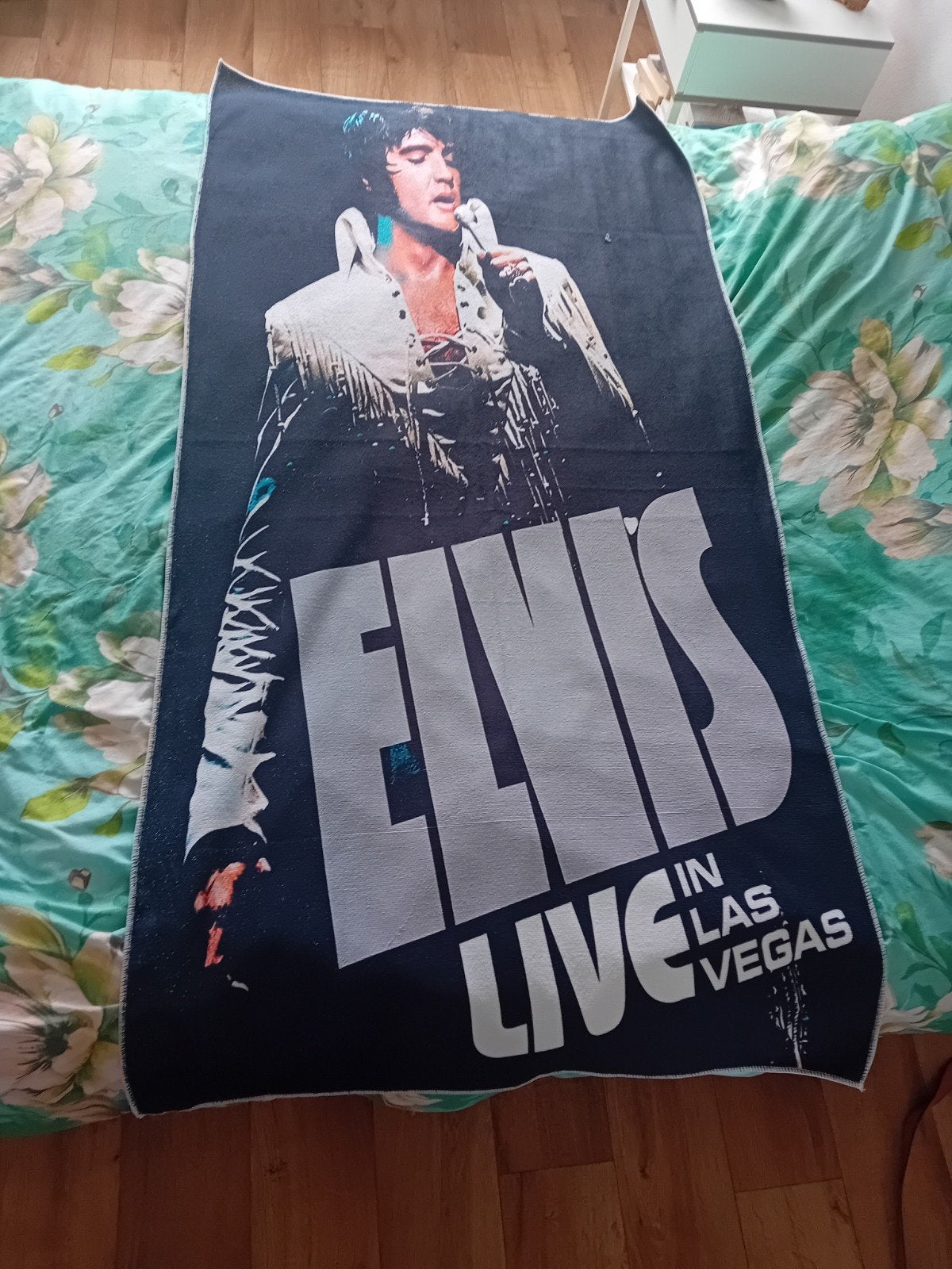 Elvis Presley Deken en badhanddoek - Rock 'n Roll & Live in, Vintage, Meerkleurig, Ophalen of Verzenden, Zo goed als nieuw