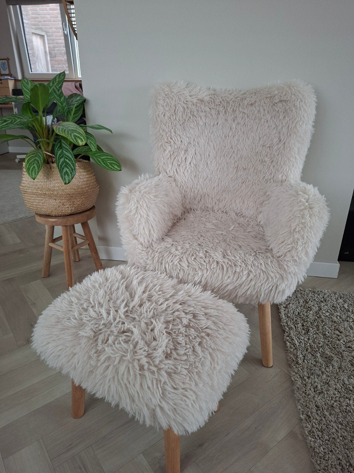 Jysk fauteuil  + krukje, Huis en Inrichting, Ophalen, Gebruikt, 75 tot 100 cm, 50 tot 75 cm