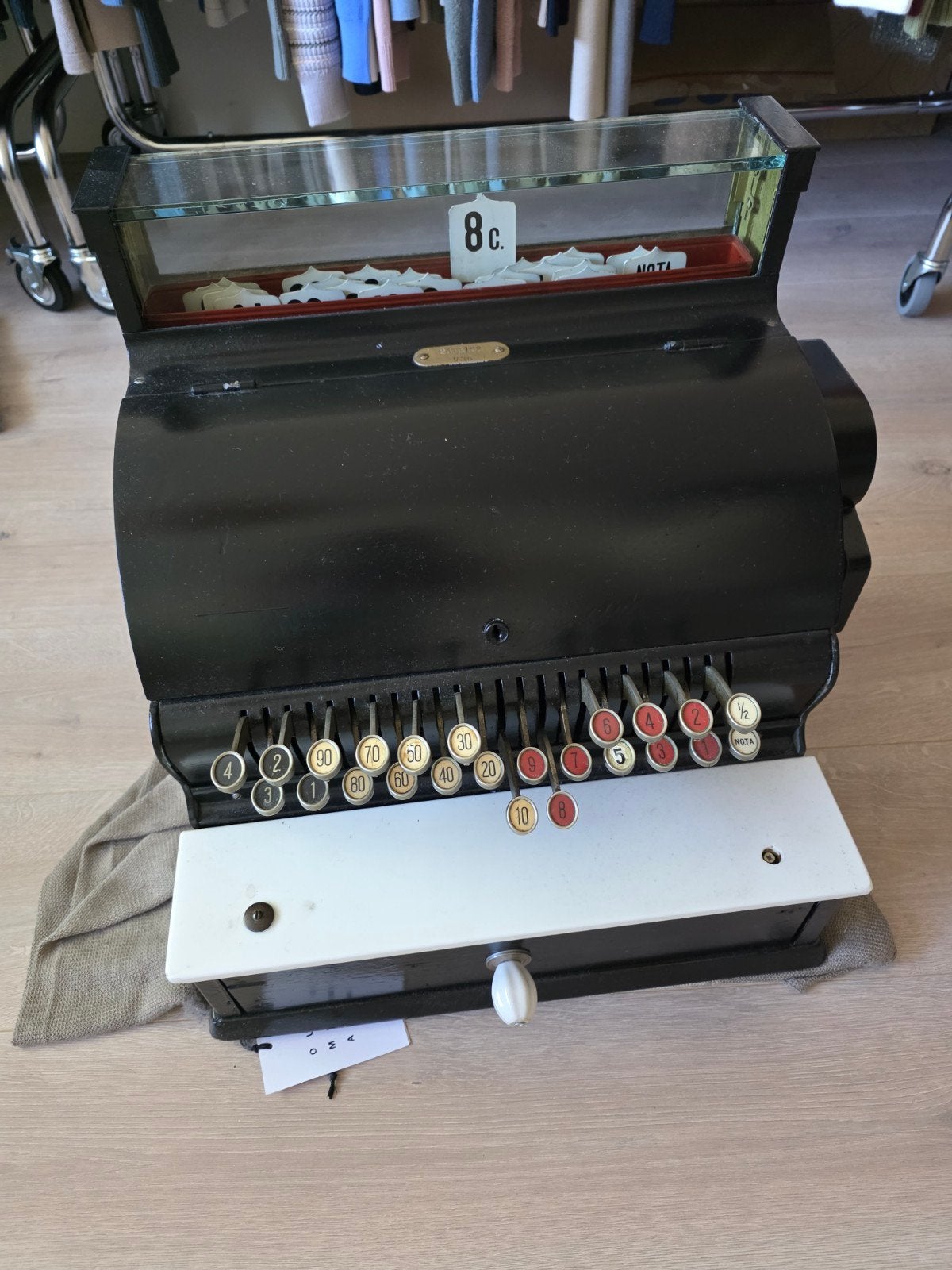 Vintage kassa, Ophalen