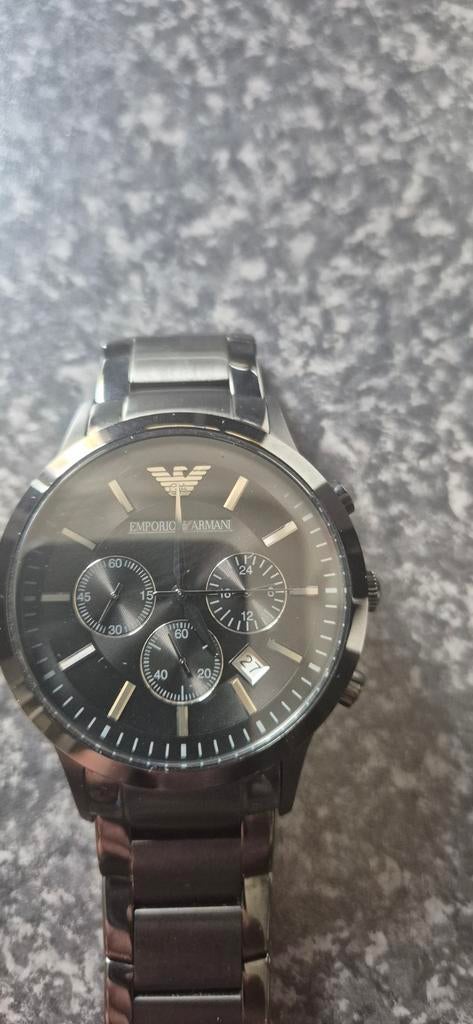 Armani Horloge Zwart Heren - Nieuwstaat!, Sieraden, Tassen en Uiterlijk, Horloges | Heren, Overige merken, Staal, Staal, Polshorloge