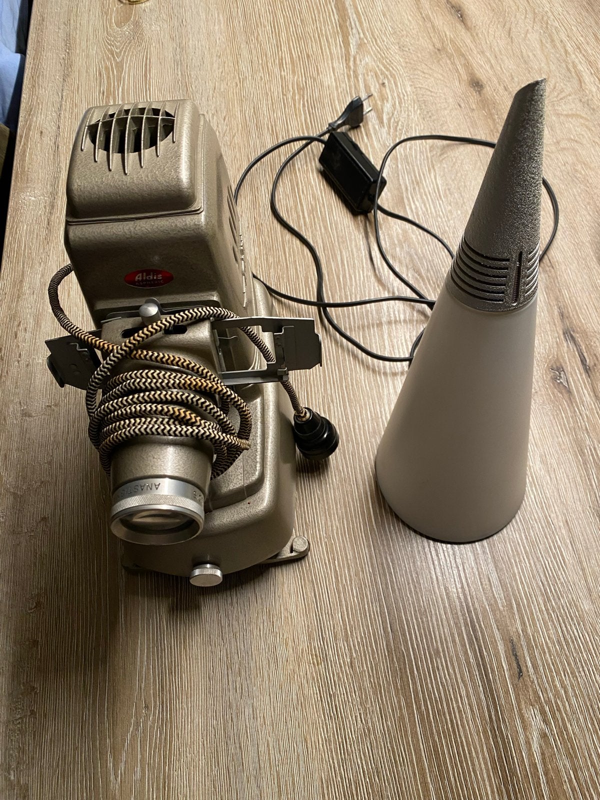 Vintage Aldis dia projector met lamp, Ophalen of Verzenden, Gebruikt