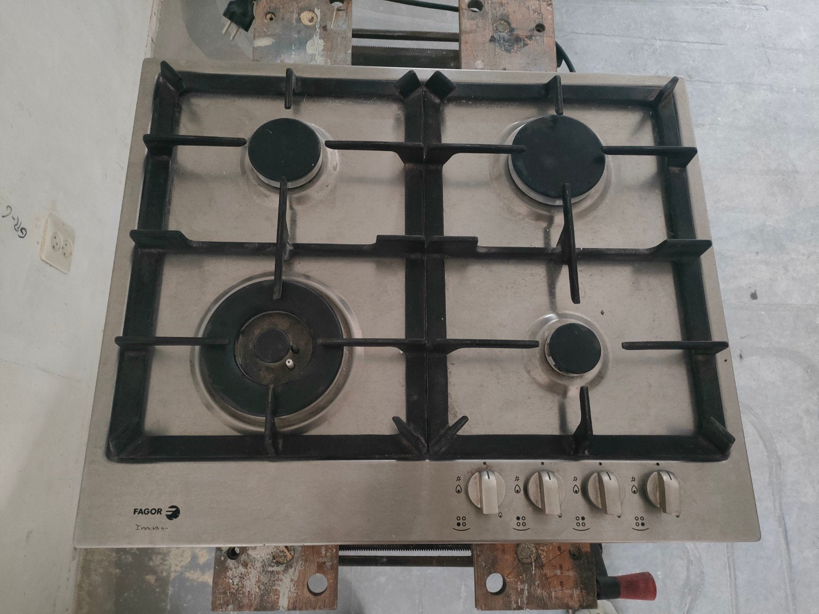 Fagor Inbouw Gasfornuis - 4 Kookzones, Ophalen, Gebruikt, 4 kookzones, Inbouw