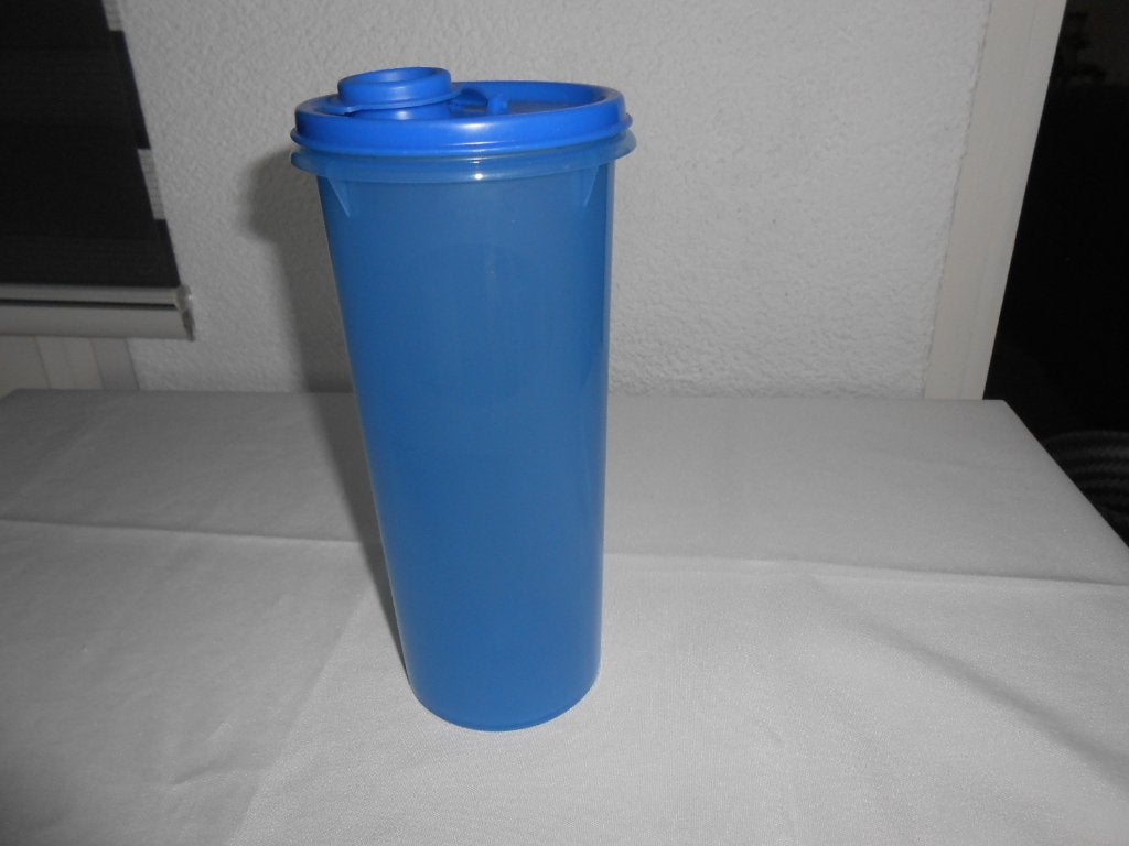 Tupperware Voorraadbus met schenktuit 1L Blauw NIEUW, Blauw, Nieuw, Ophalen of Verzenden, 1000 ml