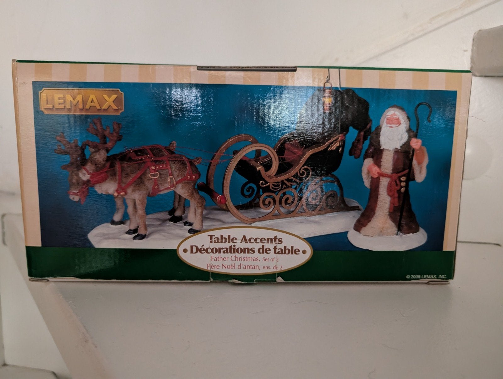 LEMAX kerstman arreslee en rendieren Father Christmas, Ophalen of Verzenden, Nieuw