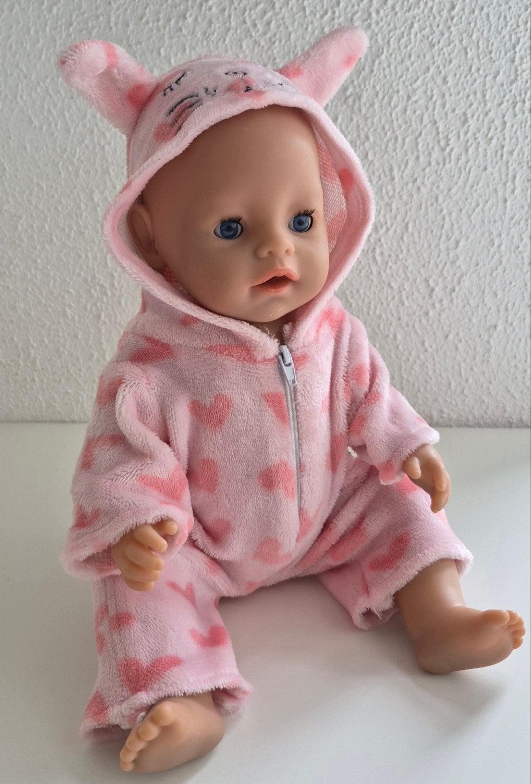 Baby Born kleertjes Poeze pakje met Hartjes.Excl.pop, Ophalen of Verzenden, Zo goed als nieuw, Babypop