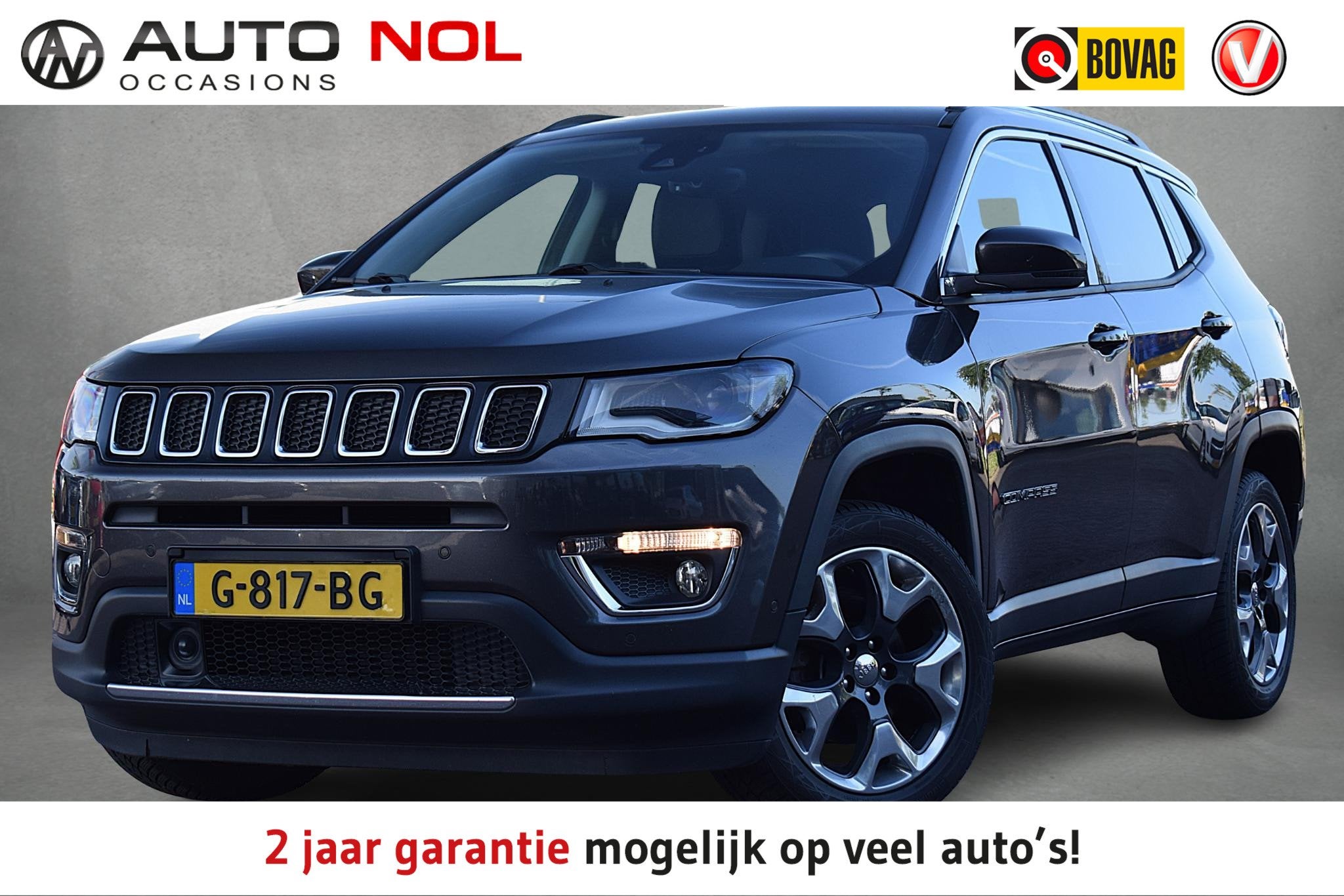 Jeep Compass 1.4 MultiAir Limited | Trekhaak | Leer | Beats, Auto's, 450 kg, Gebruikt, 4 cilinders, Handgeschakeld