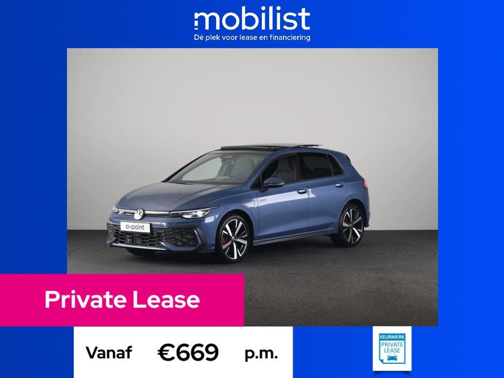 Volkswagen Golf 1.5 eHybrid GTE (bj 2025, automaat), 4 cilinders, Blauw, Plug-in hybride, 1700 kg