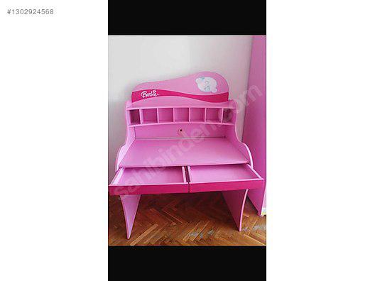 Kinderkamer bureau kast opmaaktafel nachtkastje barbie roze, Ophalen, Gebruikt, Meisje