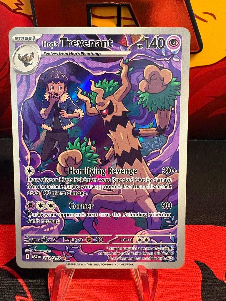Hop's Trevenant 237/217 ASCEN Pokémon Kaart, Ophalen of Verzenden, Zo goed als nieuw, Losse kaart, Foil