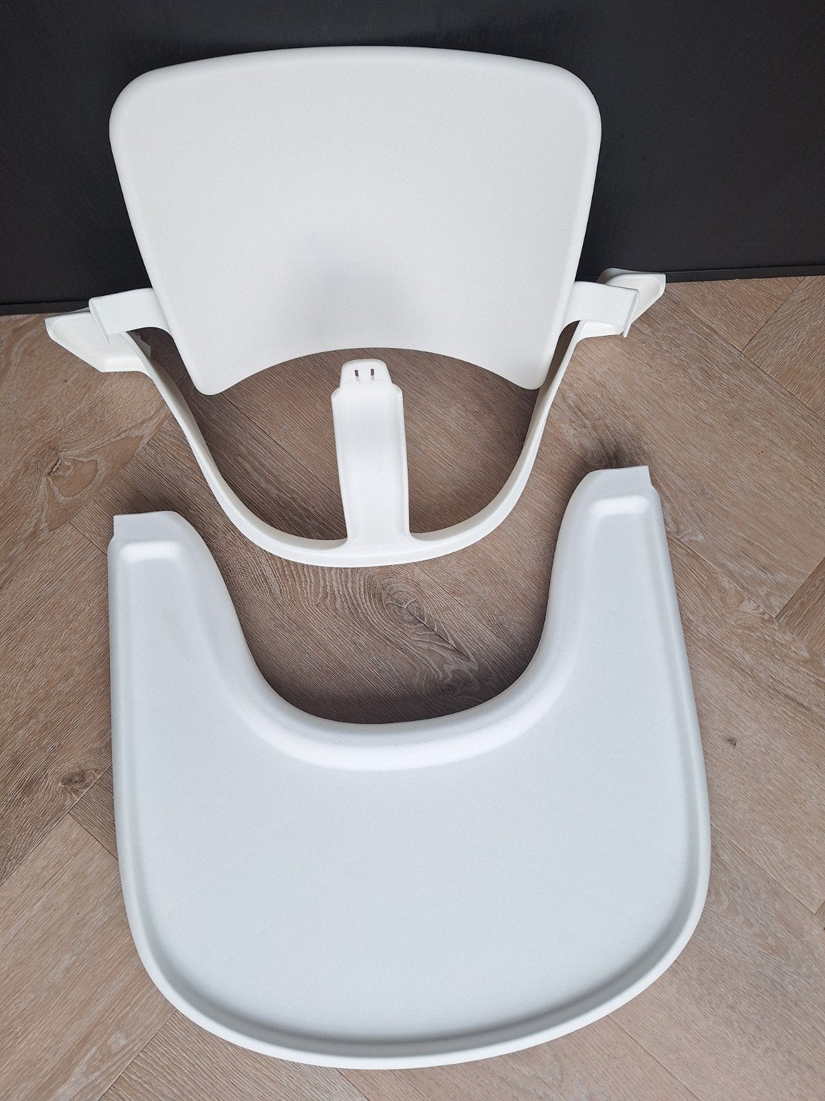 Stokke Tripp Trapp Baby Set en Tray - Wit, Ophalen of Verzenden, Gebruikt, Meegroeistoel, Afneembaar eetblad