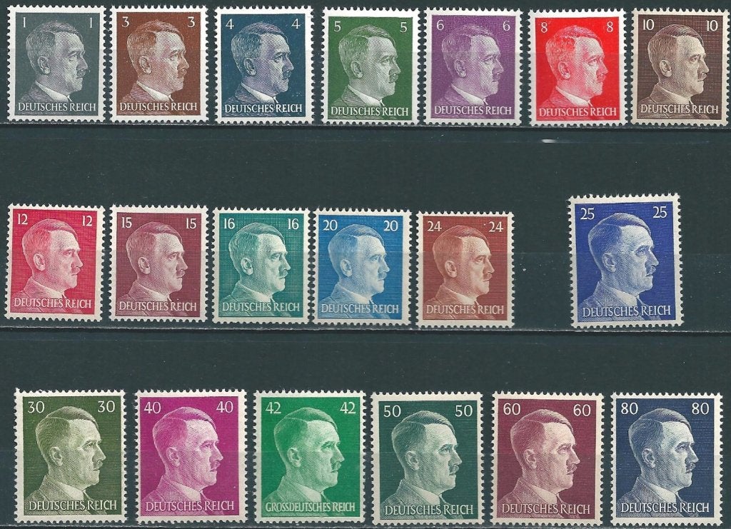 Set Hitler Zegels uit 1941 (DR 781-798) - 01, Ophalen of Verzenden, Overige soorten, Duitsland
