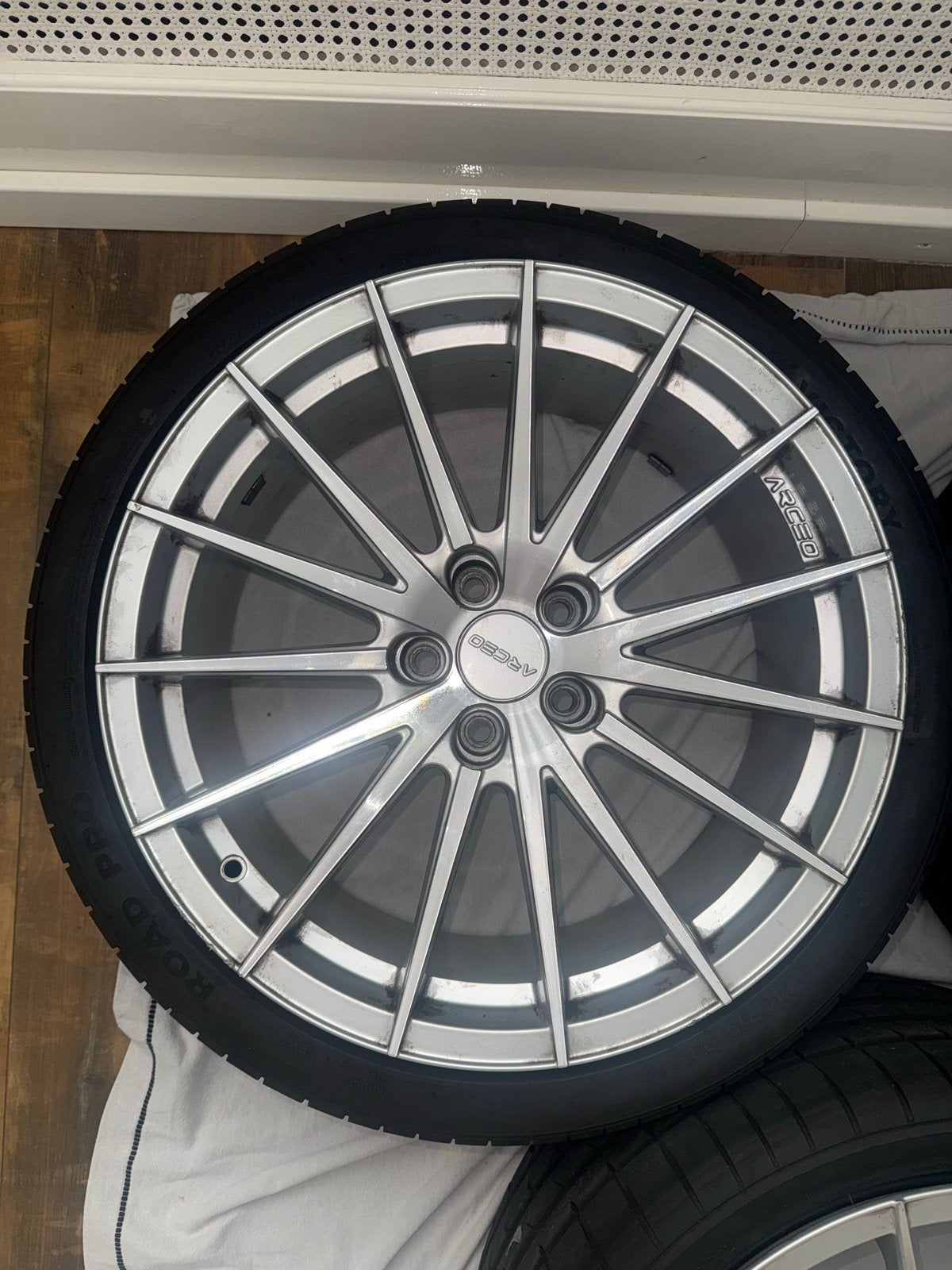 Arceo velgen 19 inch 5x112 met zomerbanden, Overige, Gebruikt, Overige, Banden en Velgen