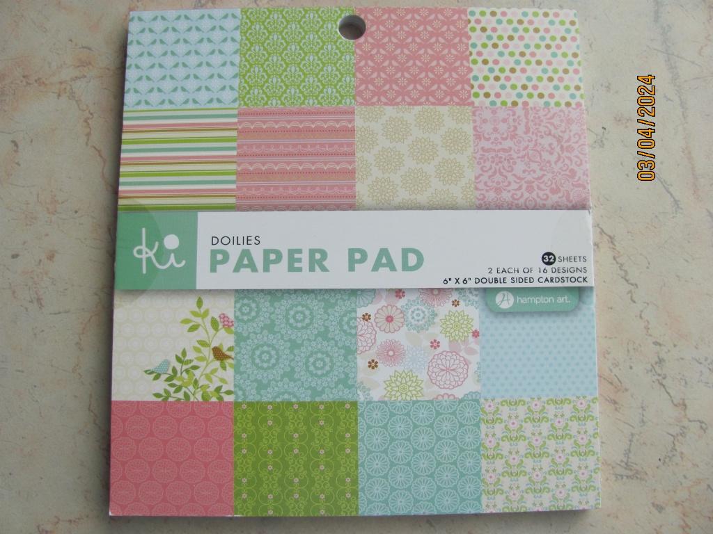 NIEUWSTAAT Ki MEMORIES papier DOILIES Paper Pad 2-zijdig, Abstract, Meerkleurig, Ophalen of Verzenden, Zo goed als nieuw